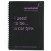Remarkable Recycled Tyre Notepad Wirebound [Pack 5] - 7131-0020-008