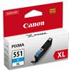 Canon CLI-551C XL Inkjet Cartridge Page Life 665pp Cyan - 6444B001