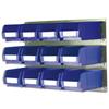 Barton Bin Kit Louvred Panel and 12 x TC2 Bins Blue - 010096GB