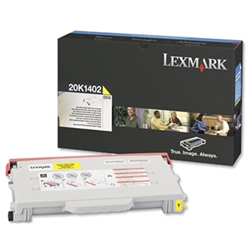Lexmark Laser Toner Cartridge High Yield Page Life 6600pp Yellow Ref 20K1402