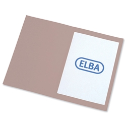 Elba Square Cut Folder Recycled Mediumweight 250gsm A4 Buff Ref 100090215 [Pack 100]
