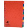 Europa Subject Dividers Pressboard 300gsm [Pack 10] - 4802Z