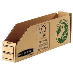 Fellowes Basics Parts Bin Corrugated Fibreboard Packed Flat 51x280x102mm Ref 07351 [Pack 50]