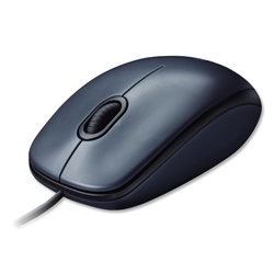 Logitech M100 Mouse Optical Corded USB with Scroll Wheel Blue Black Ref 910-001602  - Item image