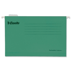 Esselte Pendaflex Suspension File Kraft V-Base 15mm Square 30mm A4 Green Ref 90318 [Pack 25]