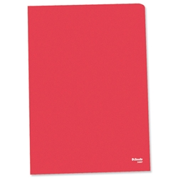 Esselte Copy-safe Folder Plastic Cut Flush A4 Red Ref 54833/54834 [Pack 100]