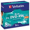 Verbatim 8cm DVD-RW for Camcorder Slim Case 1.4GB [Pack 5] - 43514