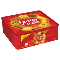 Crawfords Family Circle Biscuits Re-sealable Box 800g Assorted Ref A07528
