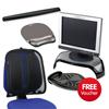 Fellowes Ergonomic Office Bundle with Posture and Wrist Support - Free High Street Voucher via Redemption