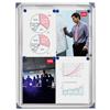 Nobo Noticeboard Extra-flat Glazed Case Lockable Magnetic Steel 4xA4 W