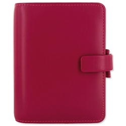 Filofax Metropol Personal Organiser Leather-look Grain Effect PU Pocket Raspberry Ref 026942