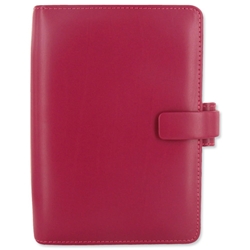 Filofax Metropol Personal Organiser Leather-look Grain Effect PU Personal Raspberry Ref 026905