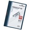 Durable Duraclip Folder PVC for 60 Sheets A4 Blue [Pack 25] - 2209/28