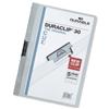 Durable Duraclip Folder PVC Clear Front 3mm [Pack 25] - 2200/06