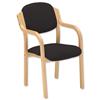 Trexus Armchair Wood Upholstered Stackable Seat W465xD510xH480mm Pyra Black Trexus Armchair Wood Upholstered Stackable Seat W465xD510xH480mm Pyra Black