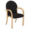 Trexus Visitor Armchair Wood Upholstered Stackable Back H510mm W500xD460xH470mm Pyra Black