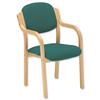 Trexus Armchair Wood Upholstered Stackable Seat W465xD510xH480mm Pyra Green