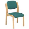 Trexus Side Chair Wood Upholstered Stackable Seat W405xD500xH480mm Pyra Green
