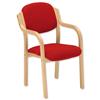 Trexus Armchair Wood Upholstered Stackable Seat W465xD510xH480mm Pyra Red Trexus Armchair Wood Upholstered Stackable Seat W465xD510xH480mm Pyra Red
