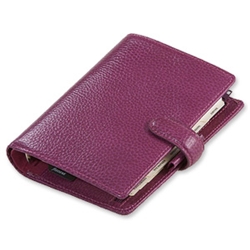 Filofax Finsbury Personal Organiser Leather Rambling Grain Pocket Raspberry Ref 025342 - Item image