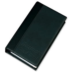Concord CD4 Business Card Book PVC with A-Z Index for 112 Cards 292x159mm Black Ref 82010