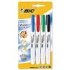 Bic Velleda Whiteboard Marker Retractable Bullet Tip Line Width 2.0mm Assorted Ref 887084 [Wallet 4]