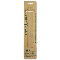 Linex Nature Ruler Biodegradable Bevelled and Tracing Edges 300mm Clear Ref LXON1030