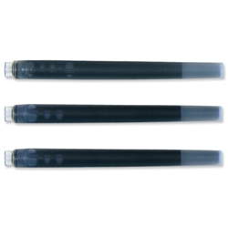Parker Quink Cartridge Ink Refills Box of 5 Black Washable Ref S0881560 [Pack 12]