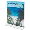 Deflecto Stand-Up Sign Holder Double-sided Portrait A4 Clear Ref 47801 - Price Offer
