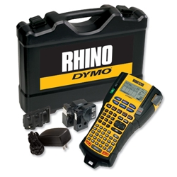 Dymo RhinoPRO 5200 Labelmaker Kit Printer Adaptor and Rechargeable Battery for 6-19mm Tapes Ref S0841390