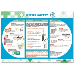 Wallace Cameron Office Safety Poster Laminated Wall-mountable W590xH420mm Ref 5405027