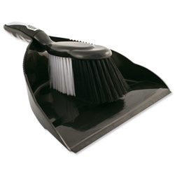 Bentley Dustpan and Brush Set Black and Chrome Ref HL8001/G