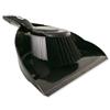 Dustpan and Brush Set Black and Chrome