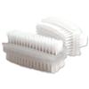 Nail Brush Double Sided Plastic White [Pack 2]