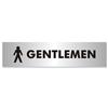 Gentlemen Sign Brushed Aluminium Acrylic 190x45mm