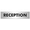 Reception Sign Brushed Aluminium Acrylic 190x45mm