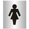 Ladies Logo Sign Brushed Aluminium Acrylic 150x115mm