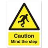 Stewart Superior Caution Mind The Step Sign Vinyl 150x200mm - WO131SAV