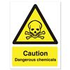 Stewart Superior Caution Dangerous Chemicals Sign 150x200mm - WO142SAV