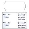 Avery Blackout Labels Price Gun 1 Line 12x26mm 1500 per Roll White Ref BO1226WE [Pack 10]