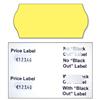 Avery Blackout Labels Price Gun 1 Line 12x26mm 1500 per Roll Yellow Ref BO1226YW [Pack 10]