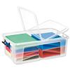 Strata Smart Box Clip-On Folding Lid Carry Handles 50 Litre Clear Ref