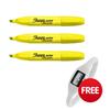 Sharpie Accent Jumbo Highlighter Chisel Tip Yellow Ref S0921990 [Pack 12] - FREE Watch