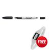 Sharpie Twin Tip Permanent Marker Alcohol-based Black Ref S0811100 [Pack 12] - FREE Watch