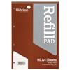 Silvine Refill Pad Headbound Perforated Punched Ruled 75gsm - A4RPF