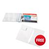Snopake Electra Clamp Binder Polypropylene 80gsm A4 Clear Ref 12772 [Pack 10] - FREE Binders