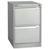 Bisley BS2E Filing Cabinet 2-Drawer W470xD622xH711mm Silver - 1623-55