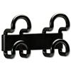 Unilux Accueil Coat Peg with Fixings Capacity Black - 100340662