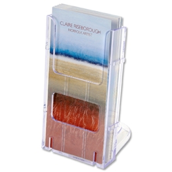 Deflecto Lit-loc Literature Holder Modular Wall-mountable 1/3x A4 Clear Ref DE771901