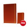 Silvine Executive Soft Feel Notebook Ruled with Marker Ribbon 90gsm A4 Tan Ref 198TN - Free A7 Notebook